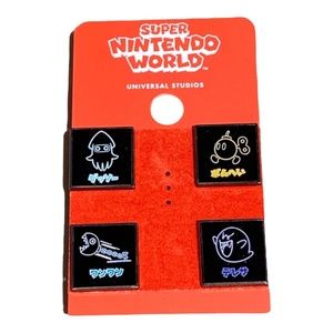 Universal Studios Hollywood Super Nintendo Neon Katakana Pin Set